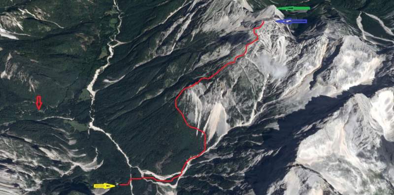 The Krnica route to Lipnica summit.