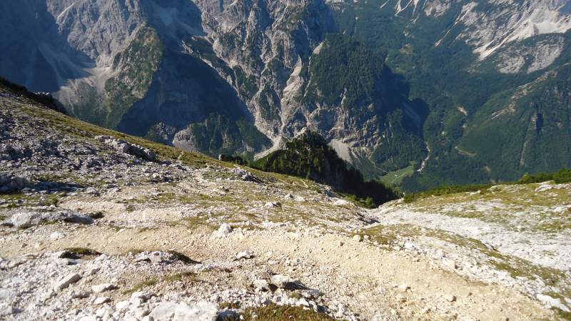 View down to Krnica valley.