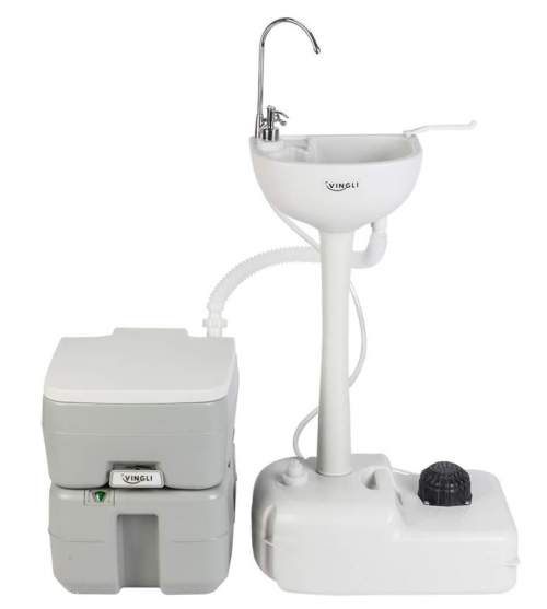 VINGLI Upgraded Portable Sink and Toilet Combo.