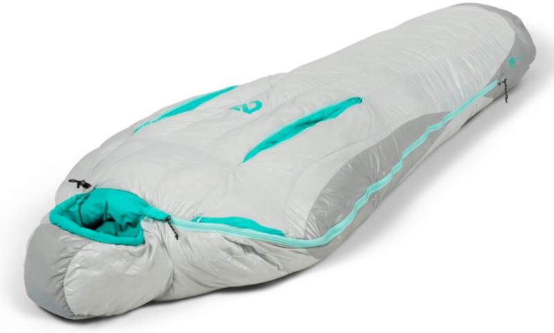 Nemo Aya 15 sleeping bag for women.