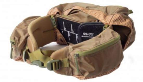 The lid used together with the removable hip belt as a lumbar daypack.
