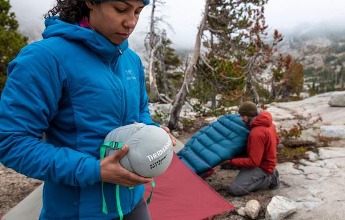 Ultra-packable sleeping bag for backpackers.