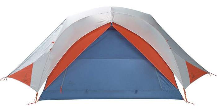 Front view of All Inn 3 tent with two vestibules on the sides.