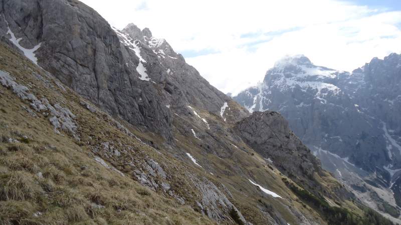 From my earlier tour with the start at Vrsic Pass, on the south slopes of Prisojnik.