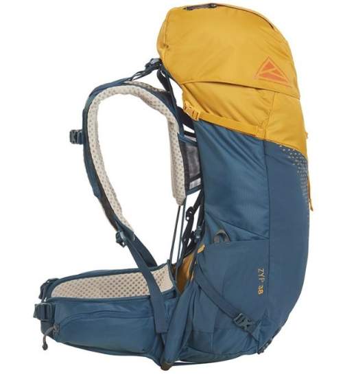 Side view, observe the harness separated from the pack.