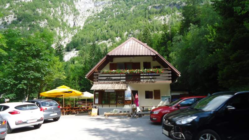 Hut at the Soca river source.