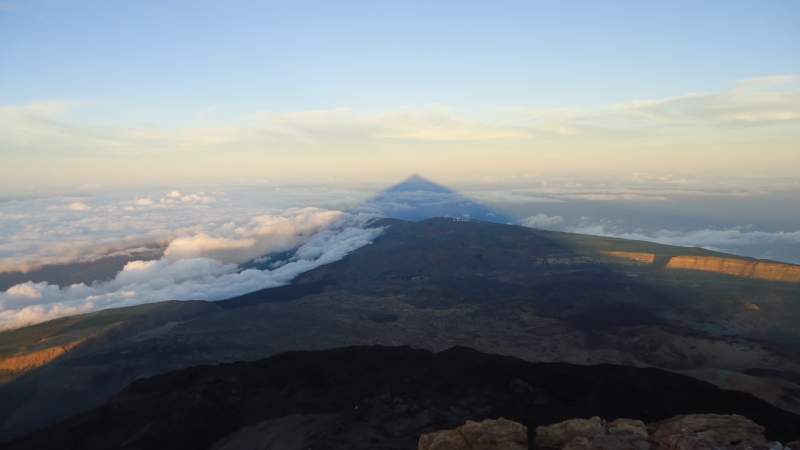 Shadow of El Teide. To experience this, you have to climb the mountain.