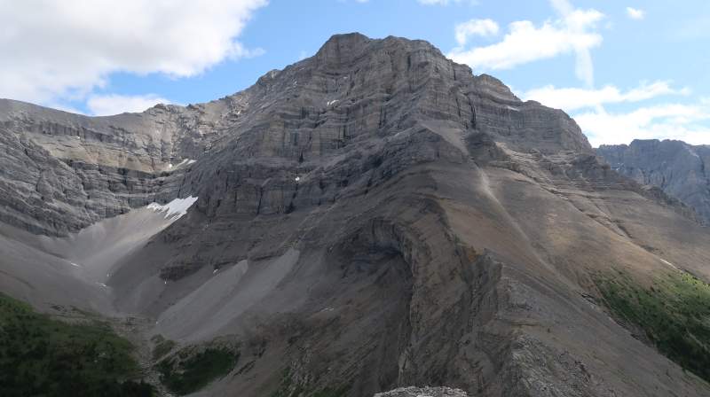 Mount Lougheed as seen from the summit of Little Lougheed.