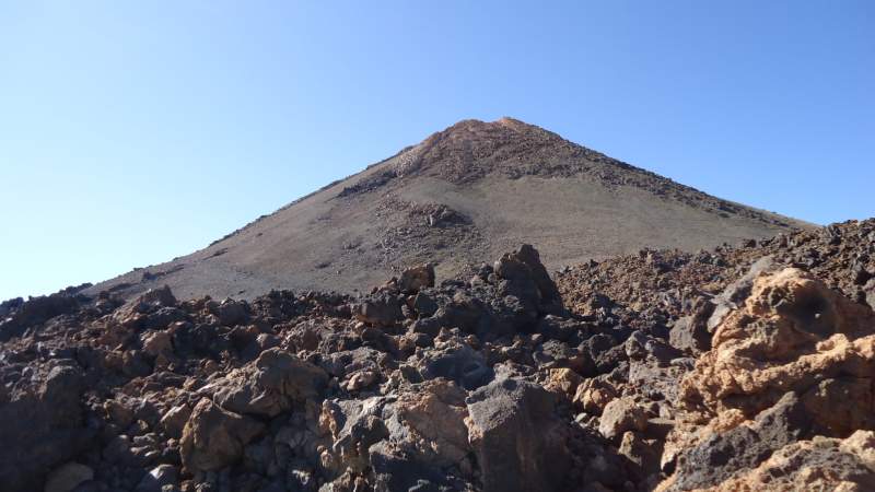 View of the summit, this is how you see it first time when you are coming from the Altavista hut.