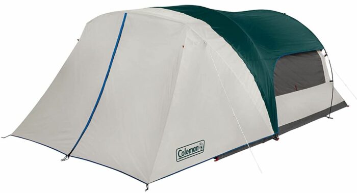 Coleman 4-Person Cabin Camping Tent with Enclosed Weatherproof Screen Room 