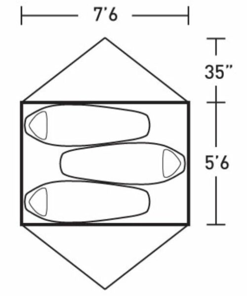 The floor plan and the dimensions.