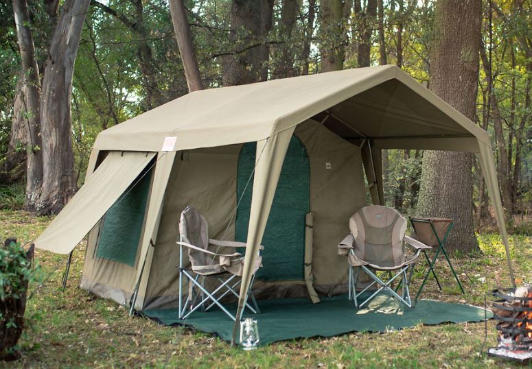 Delta Zulu Combo Canvas 4 Person Chalet Tent with Gazebo.