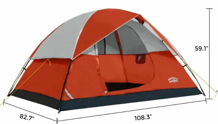 Size of outlet 4 man tent