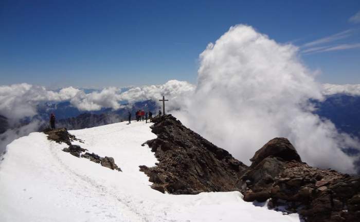 Monte Vioz - the summit cross.