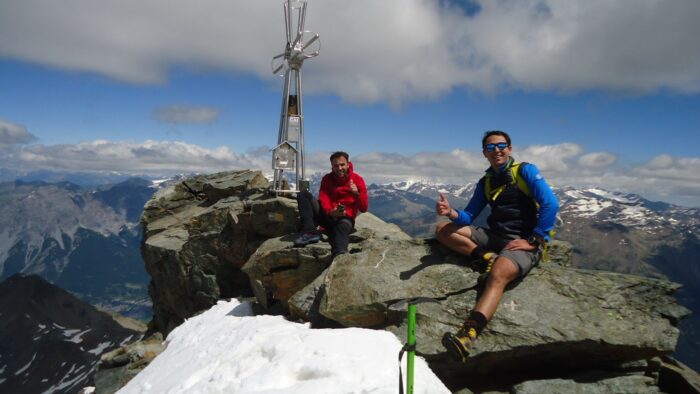 Danielle and Umberto on the summit.