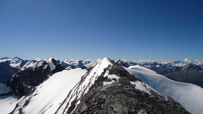 View along the summit ridge.