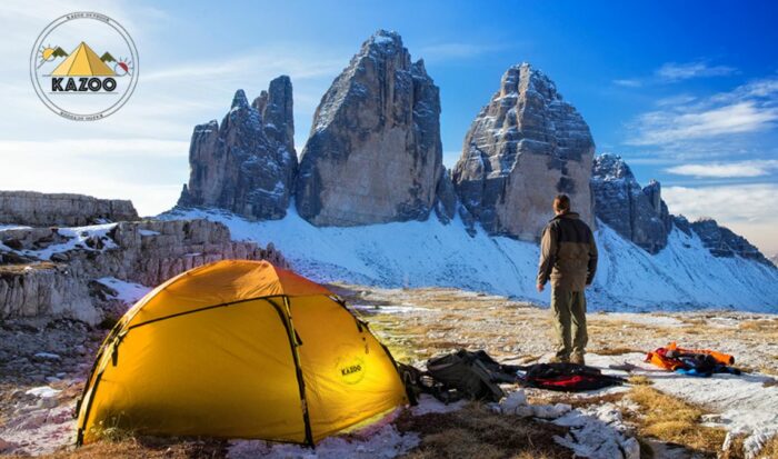 Photo shooting at Tre Cime di Lavaredo.