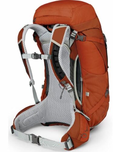 Osprey Stratos 50 tensioned mesh back panel.