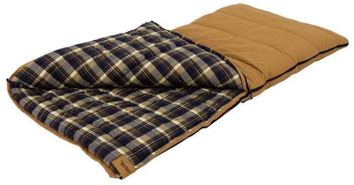 Adults' Camp Sleeping Bag, Cotton-Blend-Lined 40°F