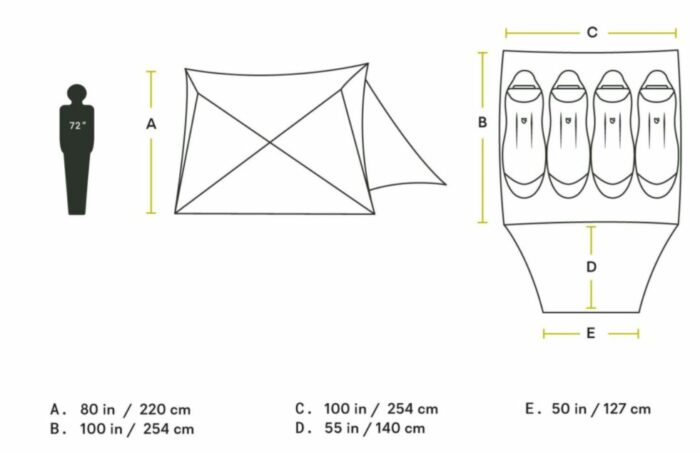 Floor plan and the dimensions.