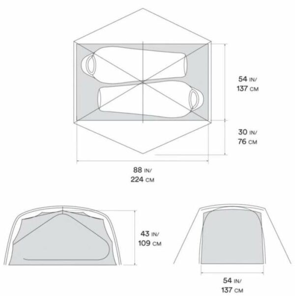 The most important dimensions and the floor plan.