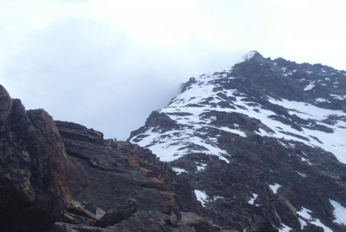 Lagginhorn - the final summit ridge.