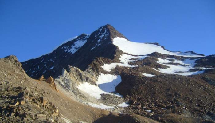 Weissmies as seen from the southeast side route.