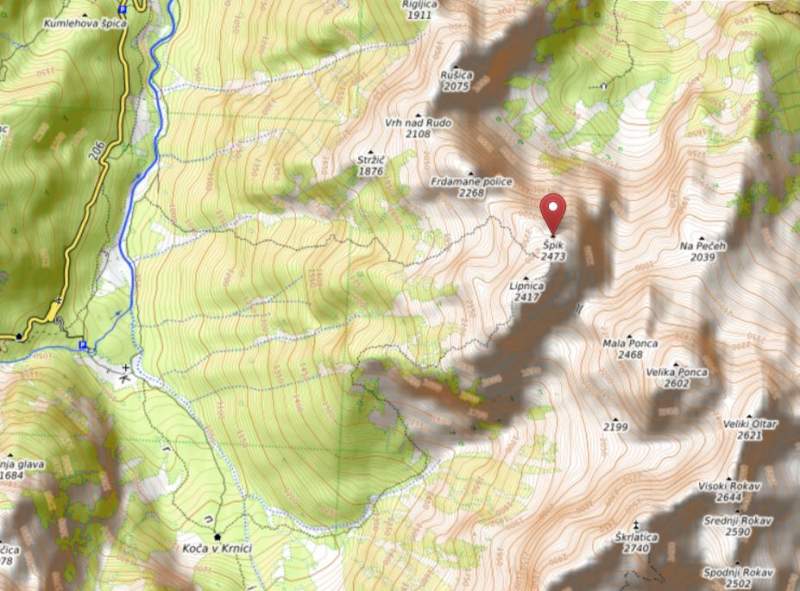 The map of the route.