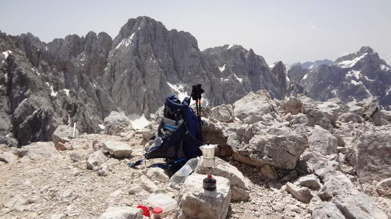 My morning coffee on the summit.