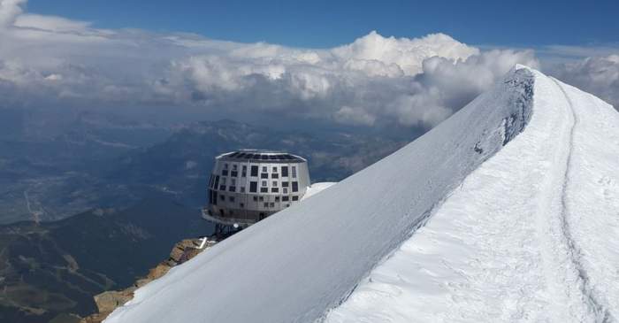 Goûter hut on Mont Blanc.