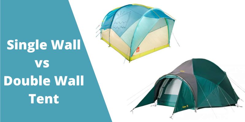 Single Wall vs Double Wall Tent top picture.
