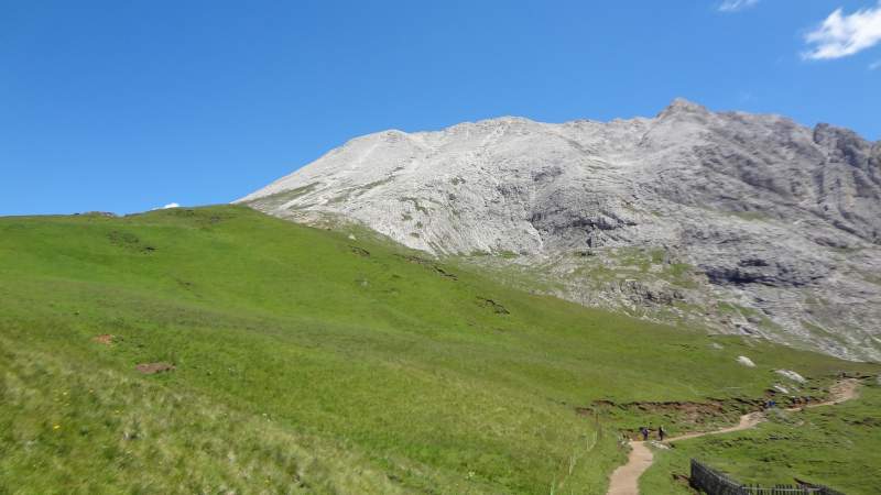 The summit of Sasso Piatto as seen from the area above the hut.