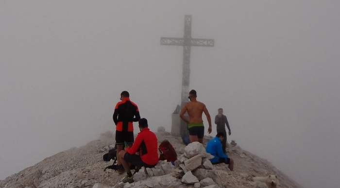 Some felt warm in the clouds on the summit.