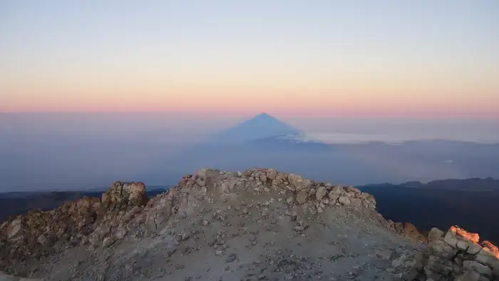 Shadow of El Teide at the sunrise.