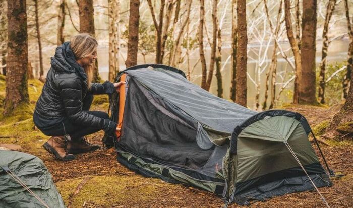 Crua Culla Solo in the Crua Hybrid tent.