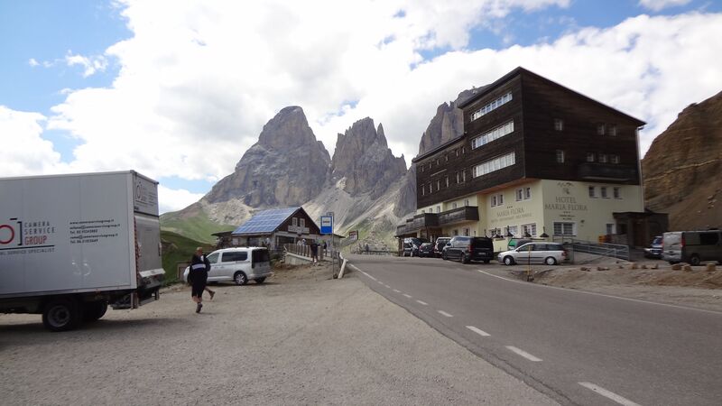 Sella Pass view from the south side approach.