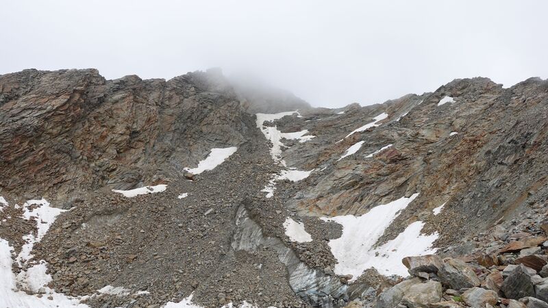 The unstable boulders area sitting on ice. 