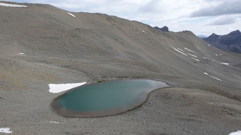 Lake below the summit.