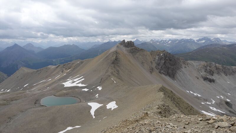 View of Punta Cassana from the ridge route to Pizzo Cassana.