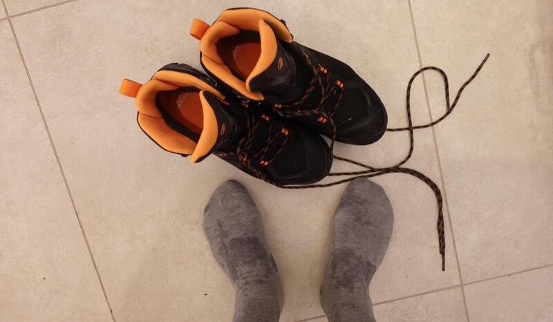 My socks after walking in the rain.