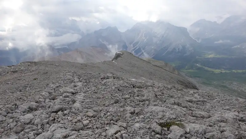 The easy part below the summit.