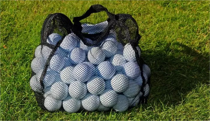 Balls in a net.