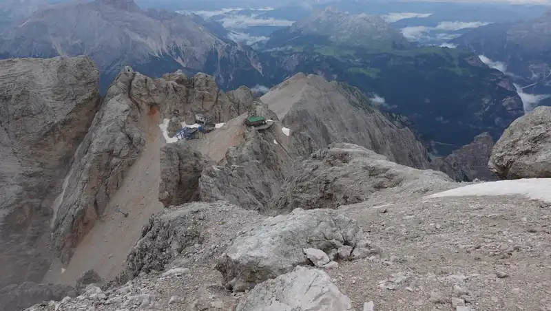 Forcella di Staunies (2906 m) ruins.