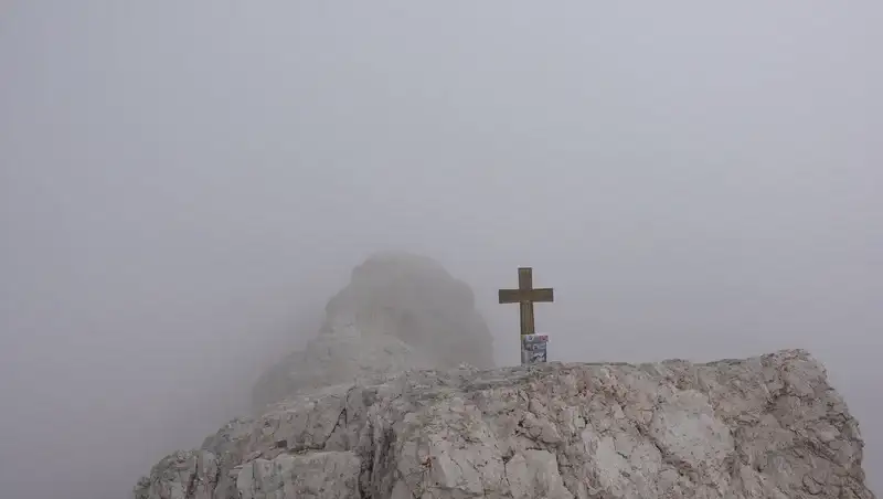 The summit cross.