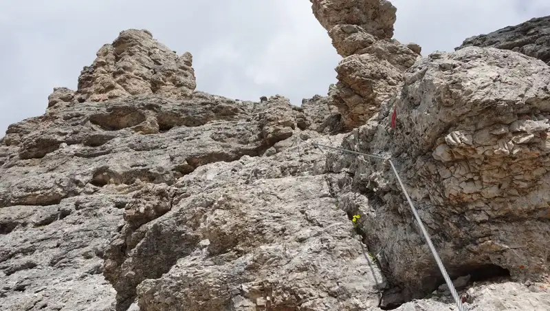 View up the second ferrata.