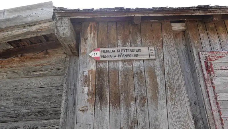 The sign at Passo Sella.