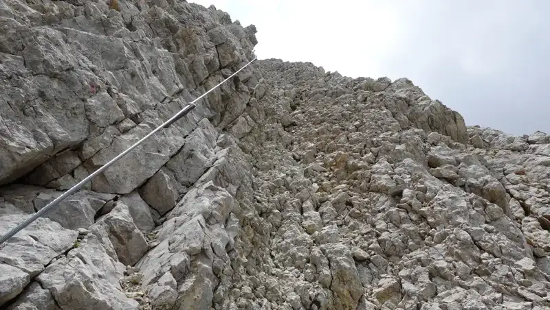 Easy ferrata on the way up.