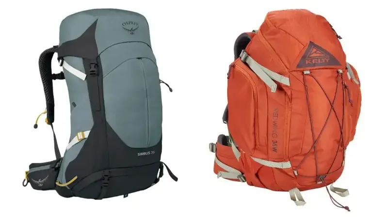 Osprey Sirrus 36 left and Kelty Redwing 36 right.