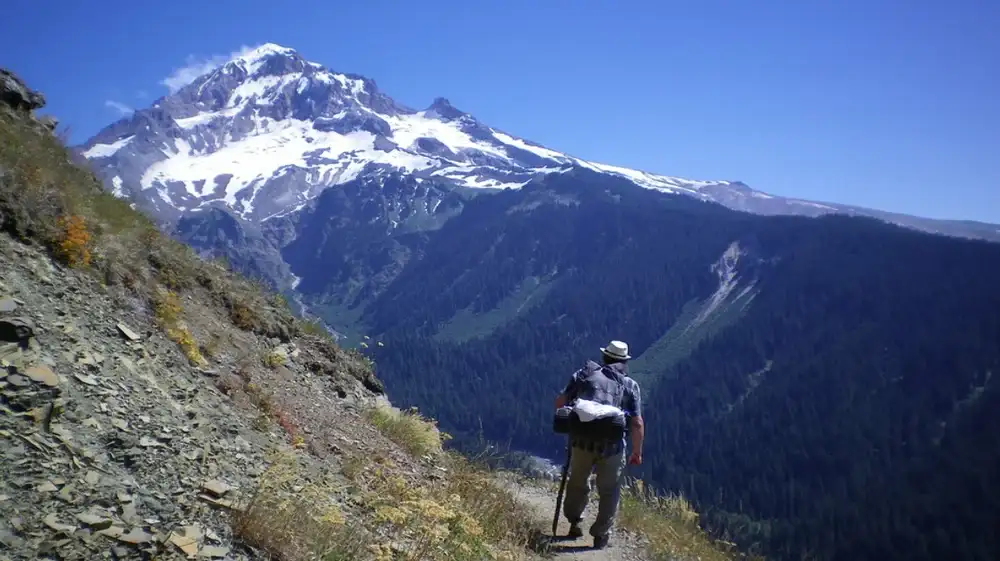 What Size Backpack Do I Need for an Overnight Hike - top picture of a hiker.