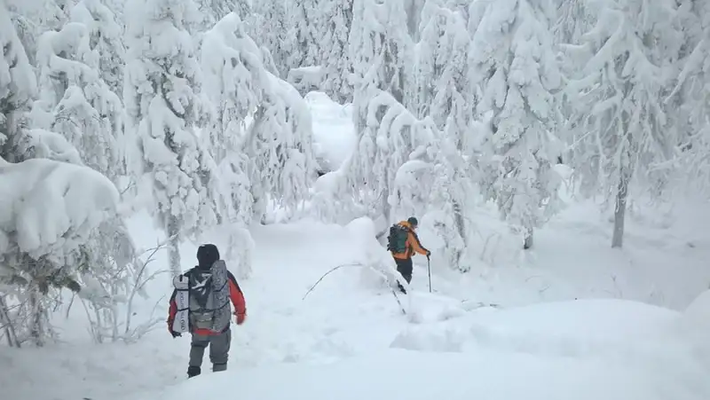 Winter hiking.